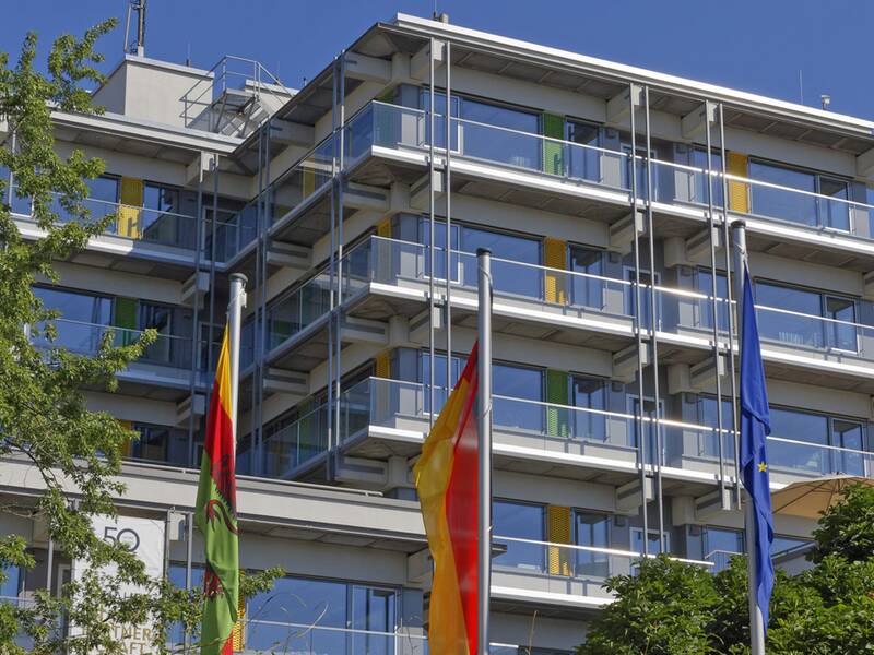 Die Fassade des Rathauses