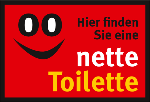 Aufkleber "nette Toilette"