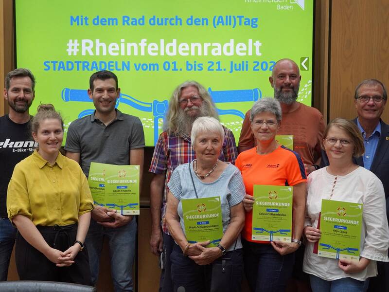 Stadtradeln 2023: Siegerehrung im Sitzungssaal