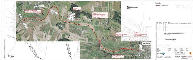Übersichtsplan Radweg