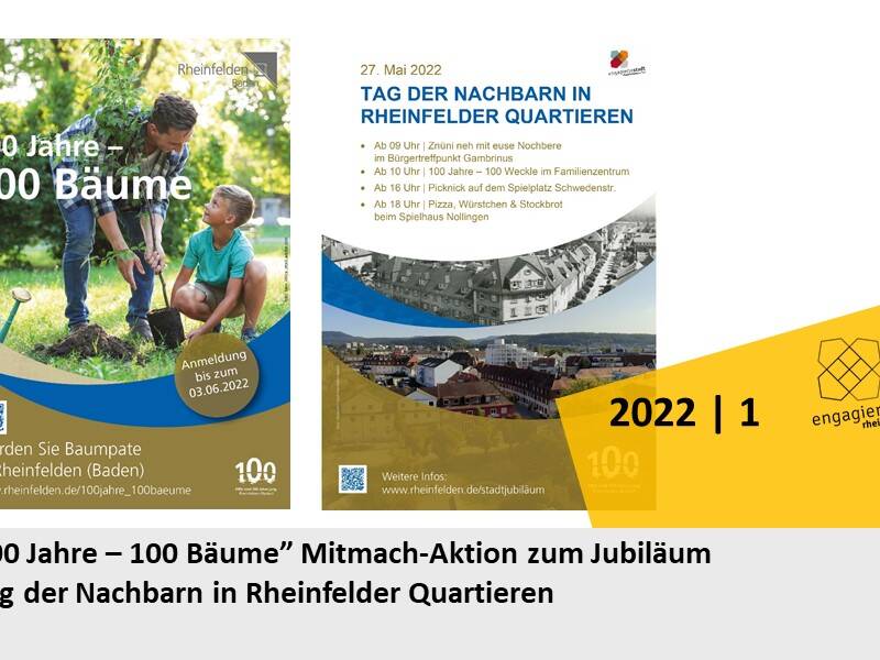 Informationsfolie über Aktivitäten der Engagierten Stadt im Jahr 2022