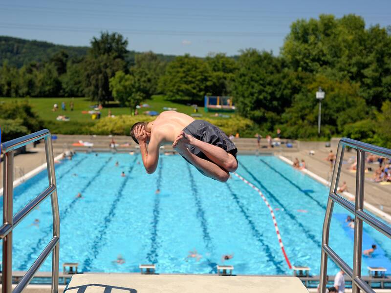 Freibad Sprungturm