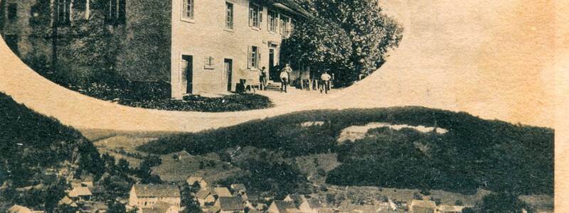 Historische Postkarte: Gasthof Adler