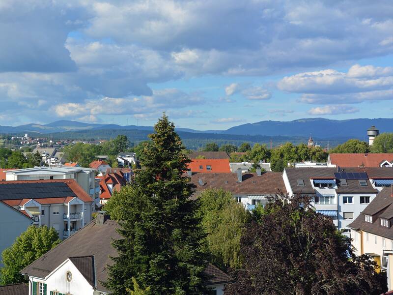 Blick auf die Kernstadt vom Rathaus