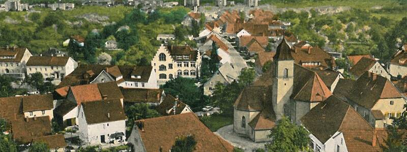 Historische Ansicht: Nollingen um 1976