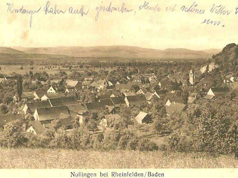 Historische Postkarte: Nollingen um 1913