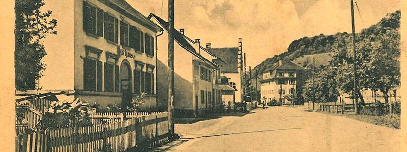 Historische Postkarte: Nollingen um 1900