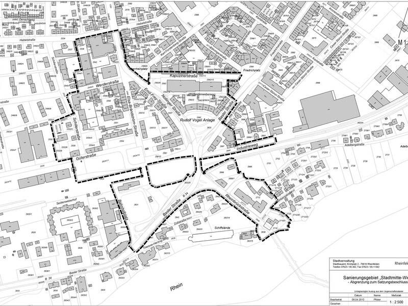 Lageplan Sanierungsgebiet Stadtmitte West