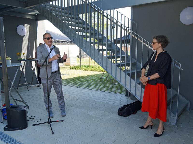 Oberbürgermeister Klaus Eberhardt und Landrätin Marion Dammann