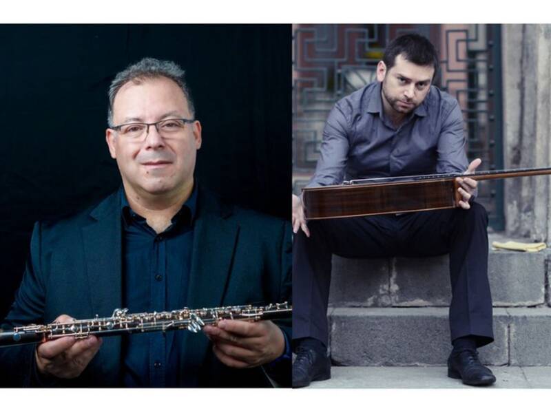 Foto von Prof. Jaime Gonzáles (Oboe) und José Antonio Escobar (Gitarre)